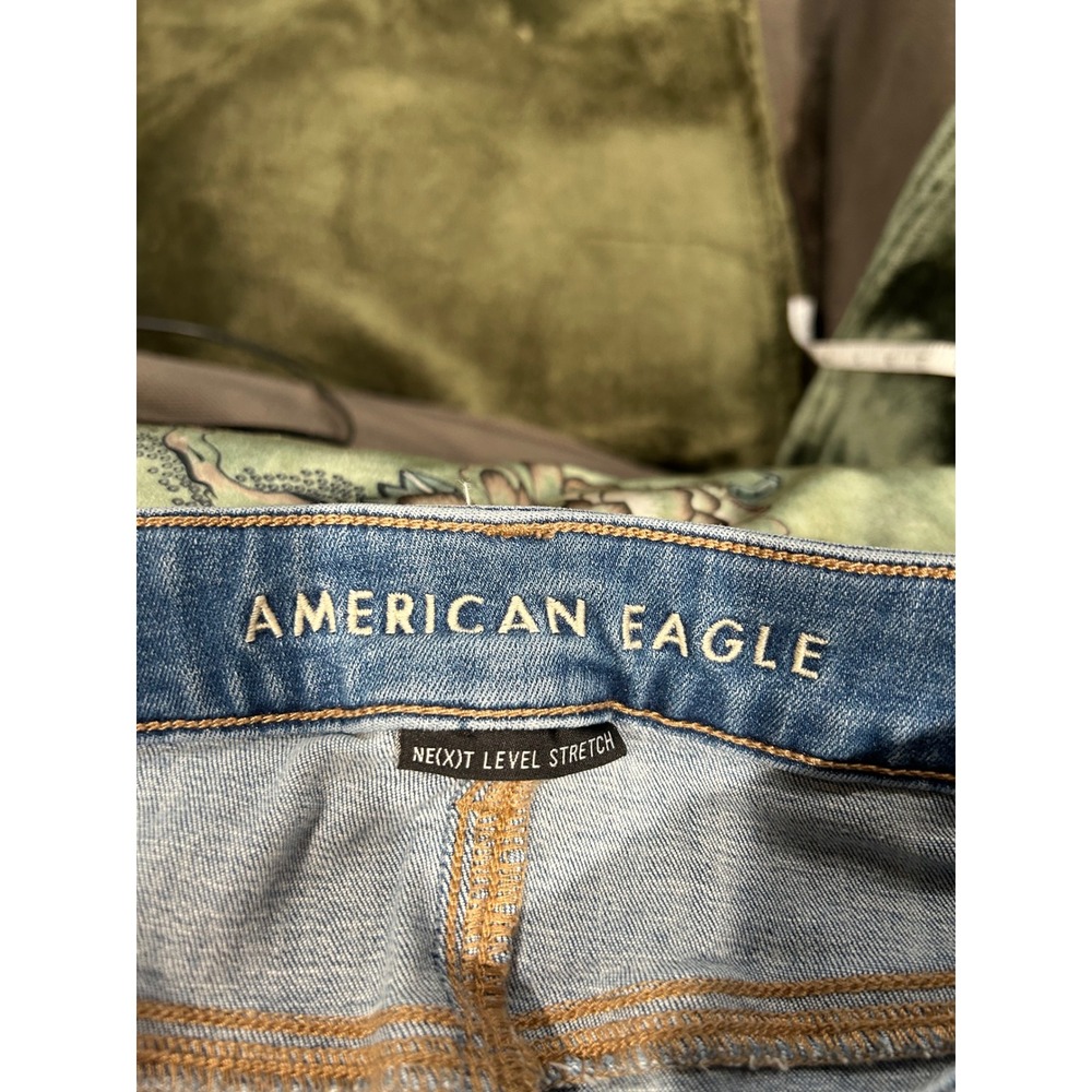 American Eagle Next Level Stretch Jegging Medium Wash Skinny Jeans Womens 10 Reg - Picture 7 of 8